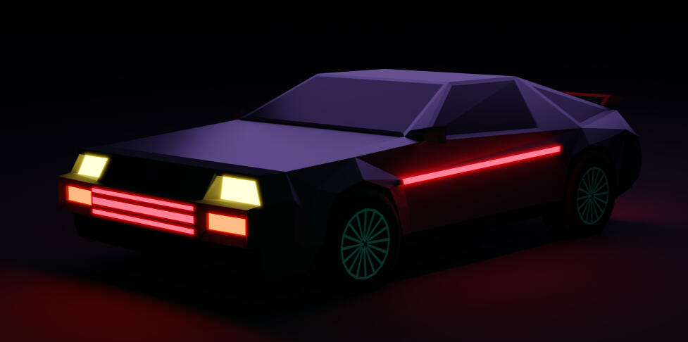 Lowpoly Delorean